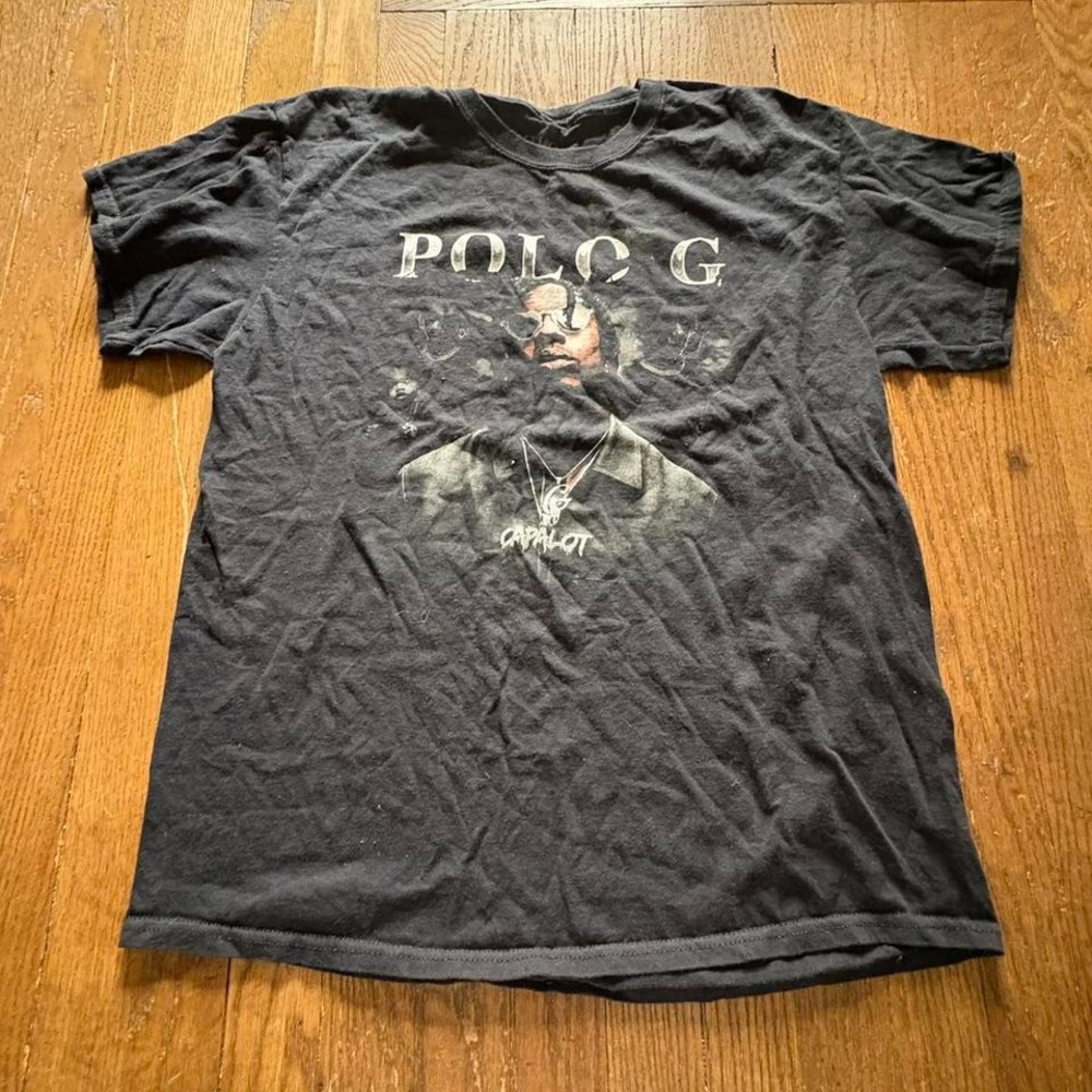 Polo G "Capalot" Graphic T-Shirt Black Size‎ Large | Rap Artist Hip Hop